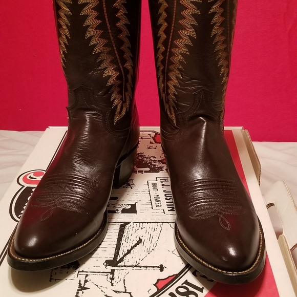 Justin Boots Shoes Justin Mens Chocolate King Kangaroo Boots Poshmark